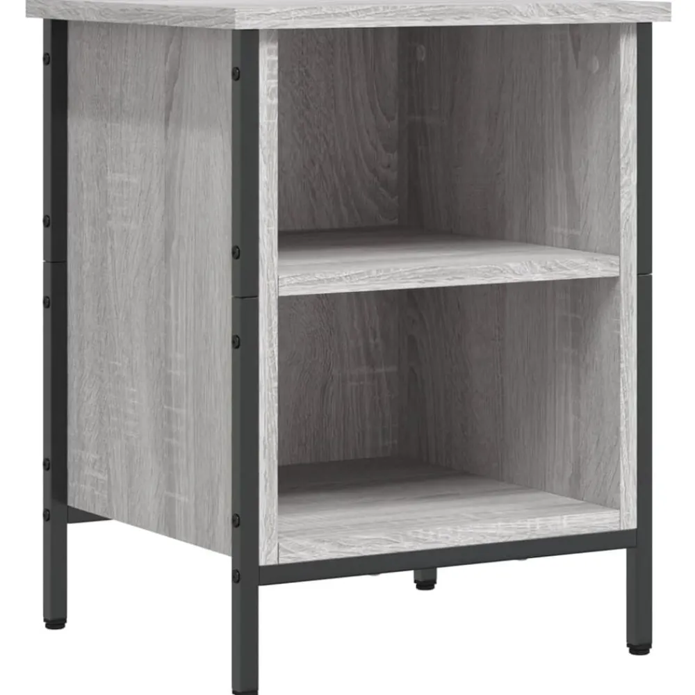 vidaXL Zapatero madera de ingeniería 38x35x50 cm Gris sonoma Discount