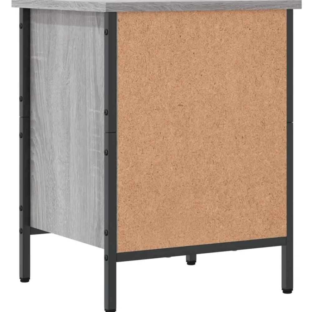 vidaXL Zapatero madera de ingeniería 38x35x50 cm Gris sonoma Discount