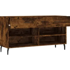vidaXL Zapatero madera de ingeniería 102x35x55 cm Roble ahumado Hot