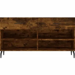 vidaXL Zapatero madera de ingeniería 102x35x55 cm Roble ahumado Hot