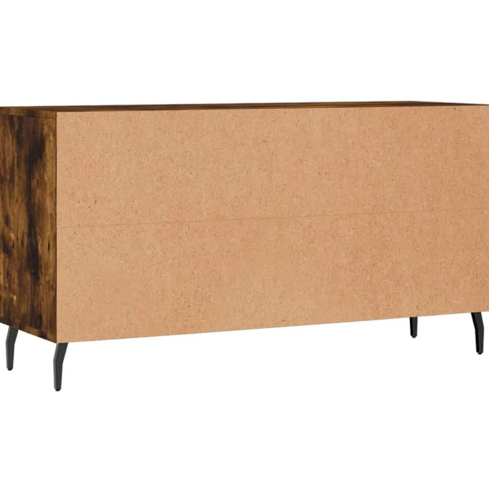 vidaXL Zapatero madera de ingeniería 102x35x55 cm Roble ahumado Hot