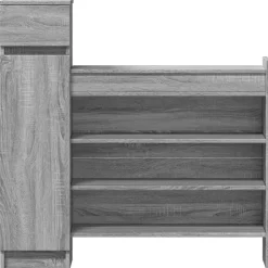 vidaXL Zapatero madera de ingeniería 100,5x28x100 cm Gris sonoma Hot