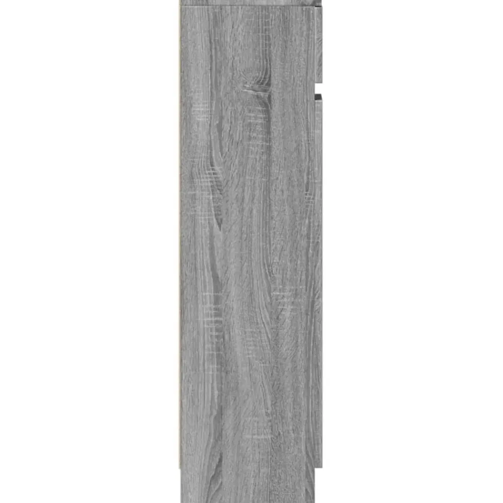 vidaXL Zapatero madera de ingeniería 100,5x28x100 cm Gris sonoma Hot