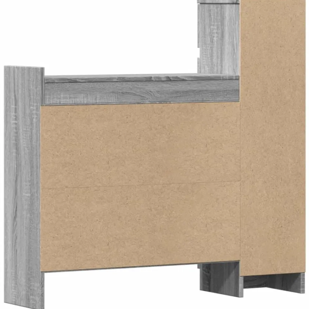 vidaXL Zapatero madera de ingeniería 100,5x28x100 cm Gris sonoma Hot