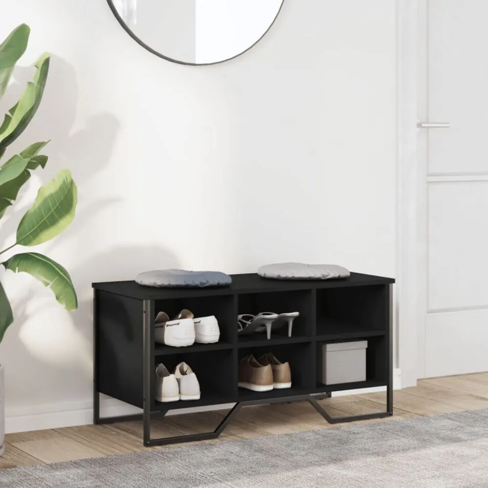 vidaXL Productos Del Hogar-Zapatero madera de ingeniería 90x38x45,5 cm