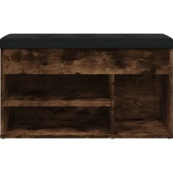 vidaXL Bancos-Zapatero madera de ingeniería 82x32x45,5 cm