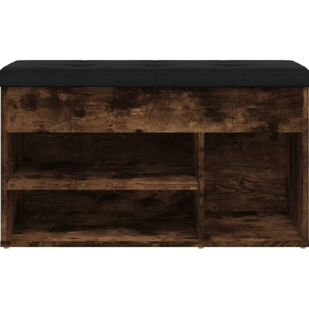 vidaXL Bancos-Zapatero madera de ingeniería 82x32x45,5 cm