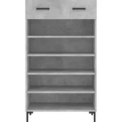 vidaXL Productos Del Hogar-Zapatero madera de ingeniería gris hormigón 60x35x105 cm