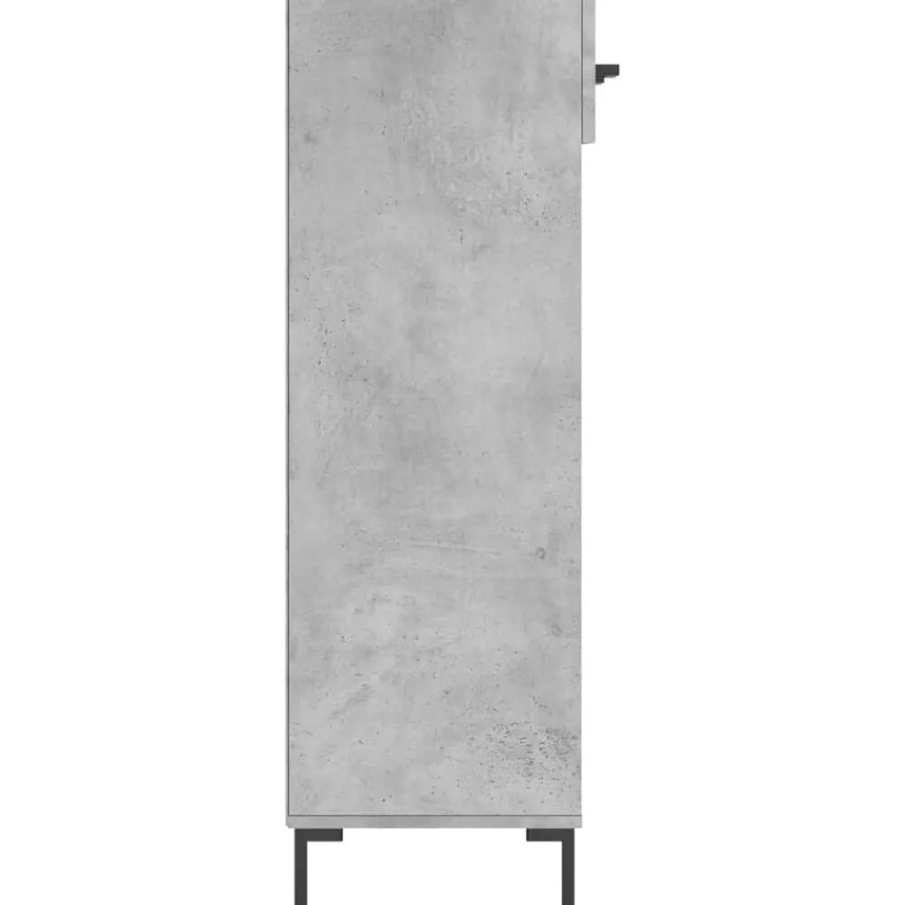 vidaXL Productos Del Hogar-Zapatero madera de ingeniería gris hormigón 60x35x105 cm