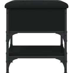 vidaXL Zapatero madera de ingeniería 42x42x45 cm Negro Online