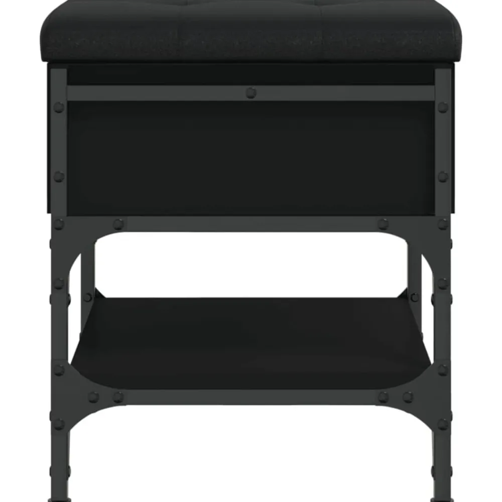vidaXL Zapatero madera de ingeniería 42x42x45 cm Negro Online