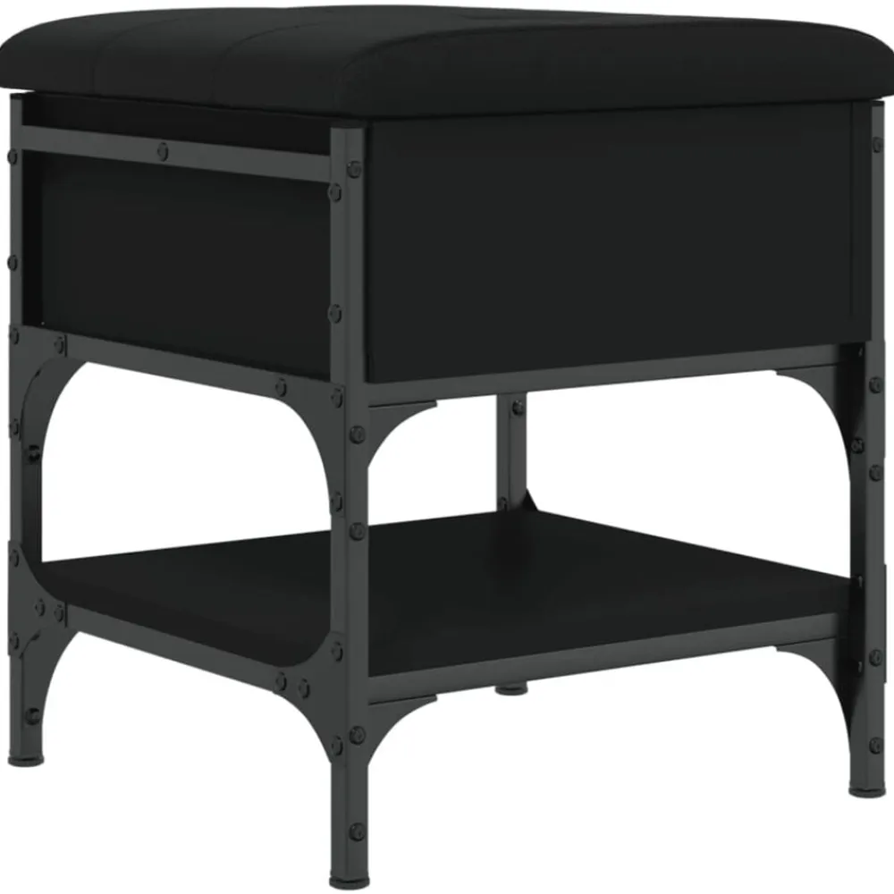 vidaXL Zapatero madera de ingeniería 42x42x45 cm Negro Online