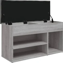 vidaXL Zapatero madera de ingeniería 82x32x45,5 cm Gris sonoma Clearance