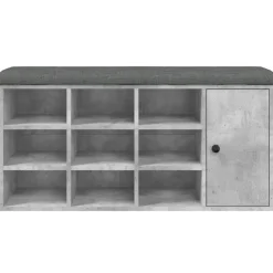 vidaXL Zapatero madera de ingeniería gris hormigón 102x32x50 cm Gris hormig&oacute;n Sale