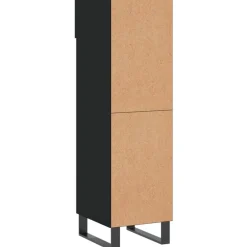 vidaXL Zapatero madera de ingeniería 30x35x105 cm Negro Sale