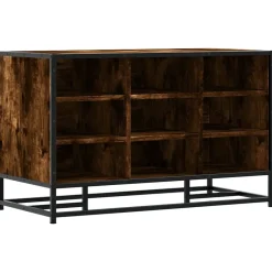 vidaXL Zapatero madera de ingeniería 84x40x53,5 cm Roble ahumado