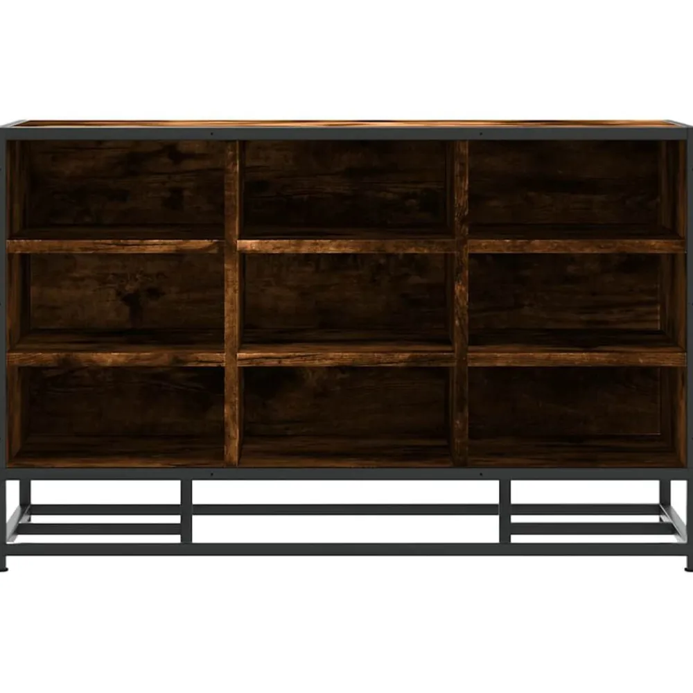 vidaXL Zapatero madera de ingeniería 84x40x53,5 cm Roble ahumado