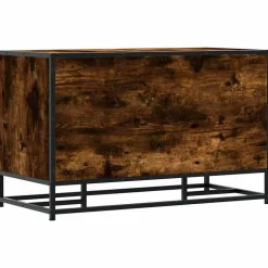 vidaXL Zapatero madera de ingeniería 84x40x53,5 cm Roble ahumado