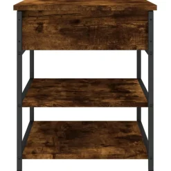 vidaXL Zapatero madera de ingeniería 70x42,5x50 cm Roble ahumado Hot