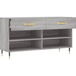 vidaXL Zapatero madera de ingeniería 102x35x55 cm Gris sonoma Sale
