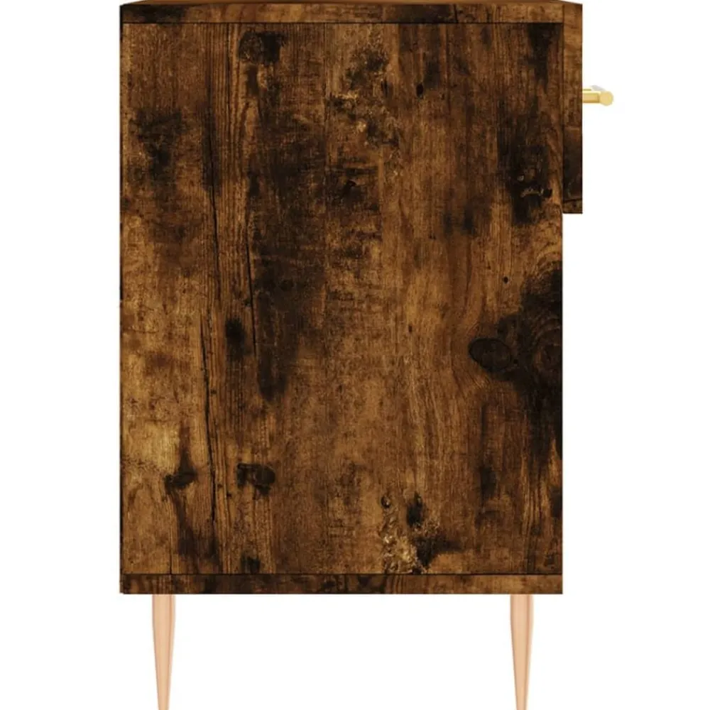 vidaXL Zapatero madera de ingeniería 102x35x55 cm Roble ahumado Hot