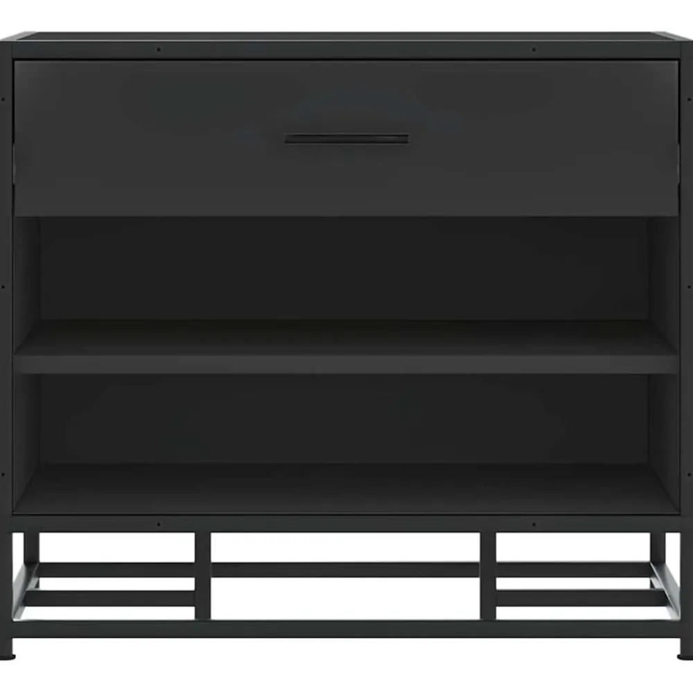 vidaXL Bancos-Zapatero madera de ingeniería y metal 60x40x53,5 cm
