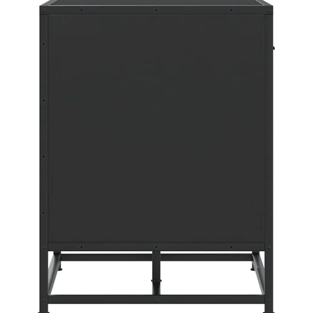 vidaXL Bancos-Zapatero madera de ingeniería y metal 60x40x53,5 cm