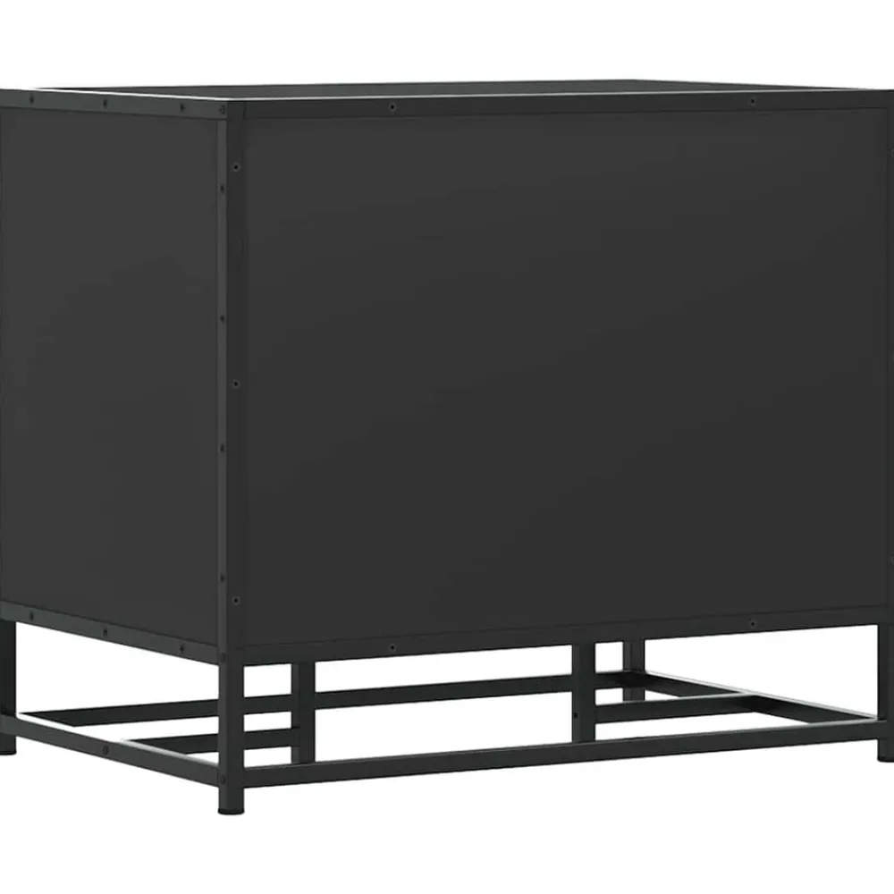 vidaXL Bancos-Zapatero madera de ingeniería y metal 60x40x53,5 cm