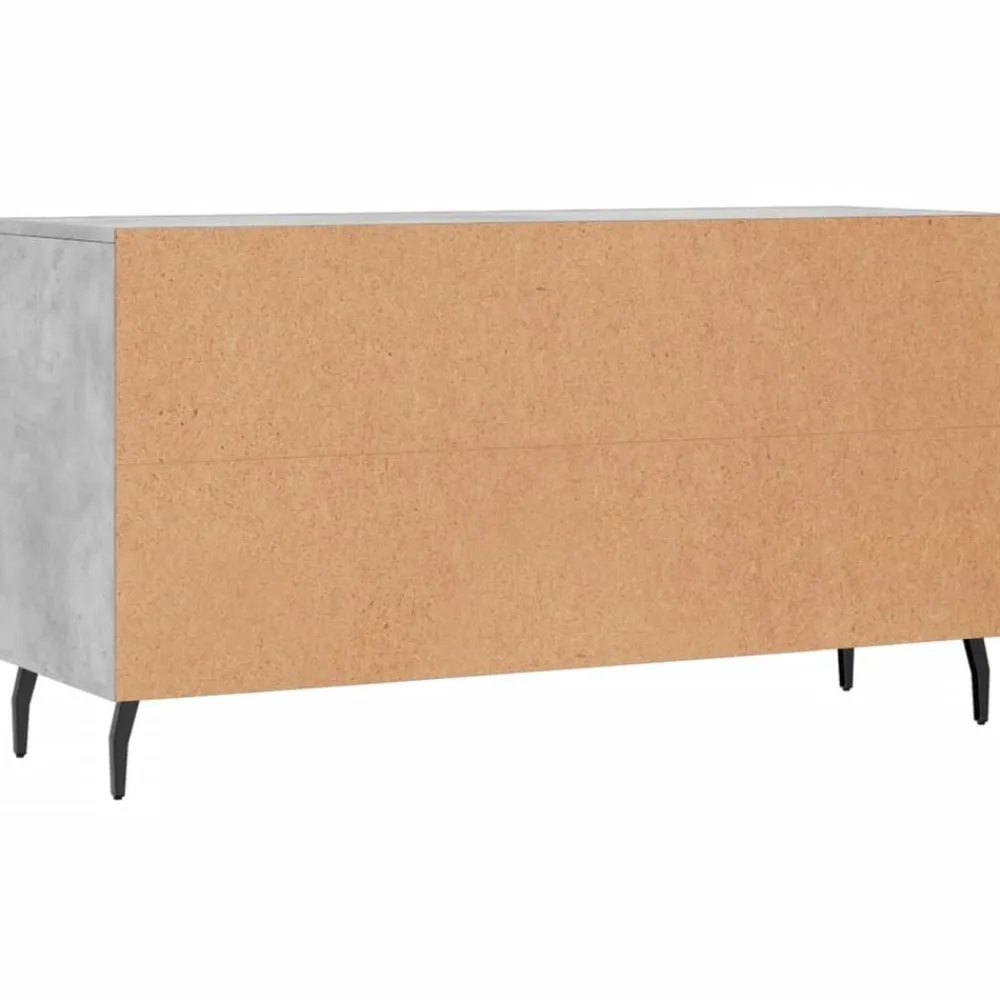 vidaXL Zapatero madera de ingeniería gris hormigón 102x35x55 cm Gris hormigón Discount