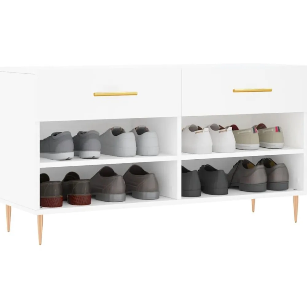 vidaXL Productos Del Hogar-Zapatero madera de ingeniería 102x35x55 cm