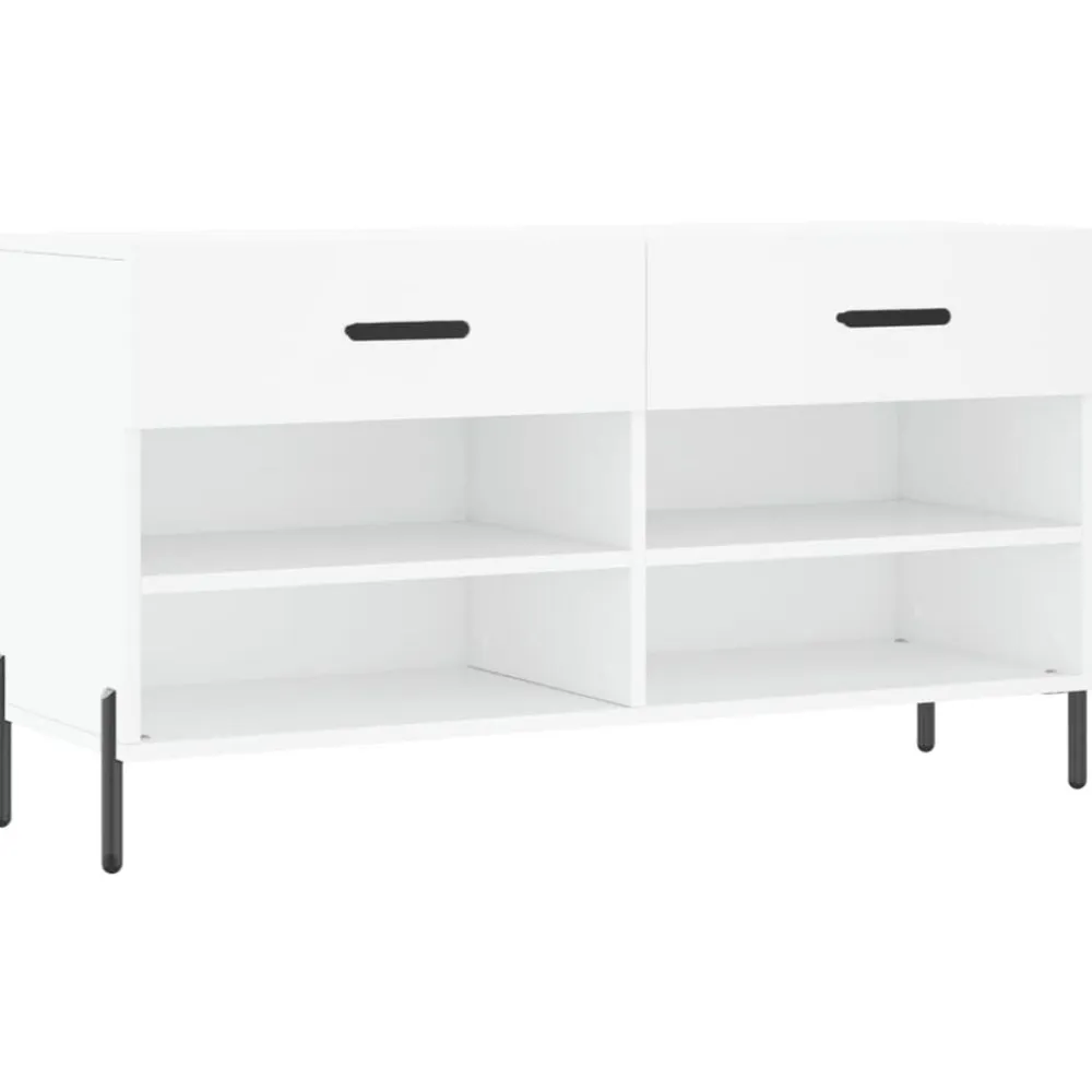 vidaXL Zapatero madera de ingeniería 102x35x55 cm Blanco Best