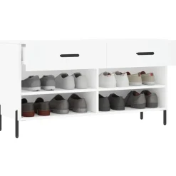 vidaXL Zapatero madera de ingeniería 102x35x55 cm Blanco Best