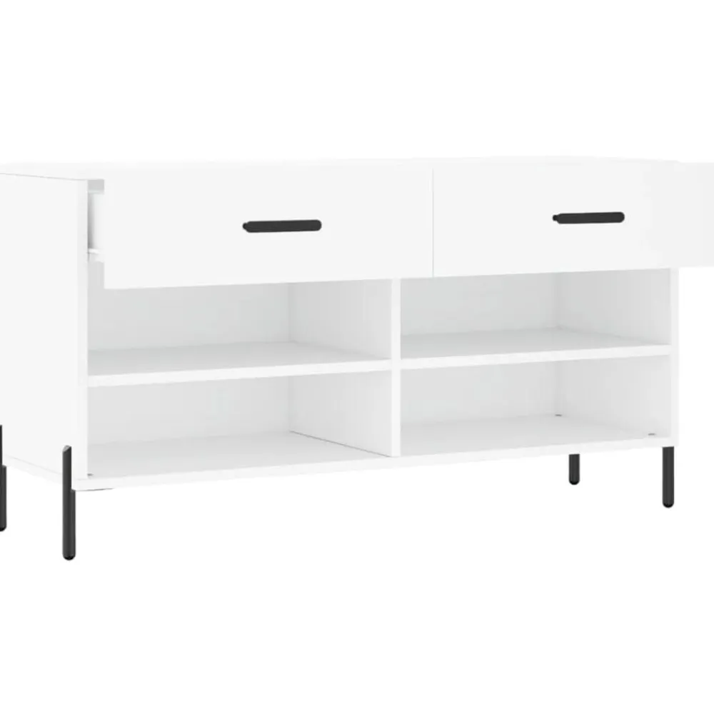 vidaXL Zapatero madera de ingeniería 102x35x55 cm Blanco Best