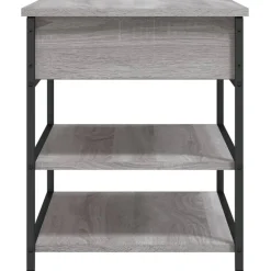 vidaXL Zapatero madera de ingeniería 70x42,5x50 cm Gris sonoma New