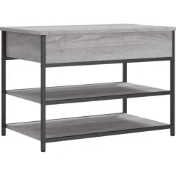 vidaXL Zapatero madera de ingeniería 70x42,5x50 cm Gris sonoma New