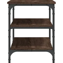 vidaXL Bancos-Zapatero madera de ingeniería roble marrón 70x38,5x49 cm