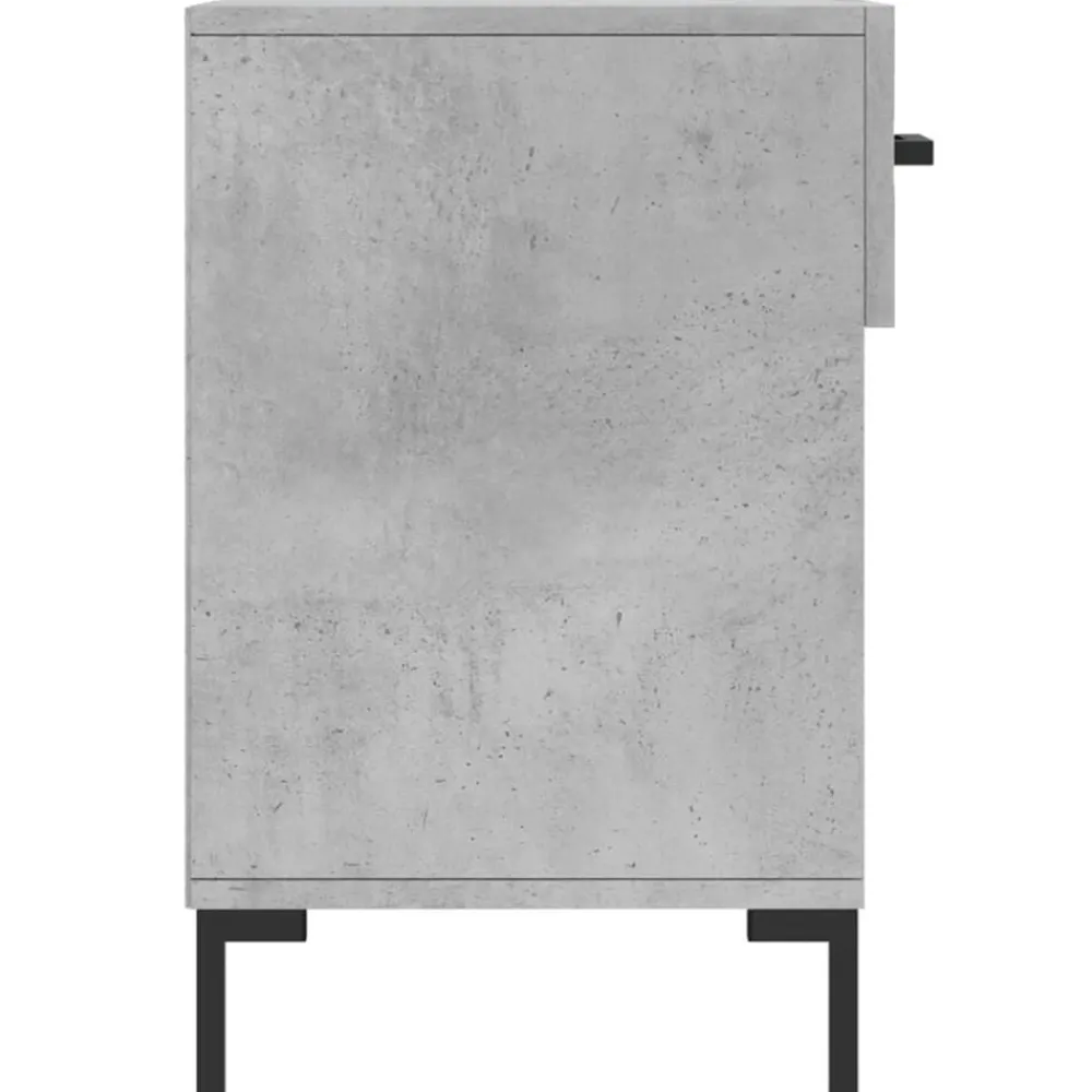 vidaXL Zapatero madera de ingeniería gris hormigón 102x35x55 cm Gris hormigón