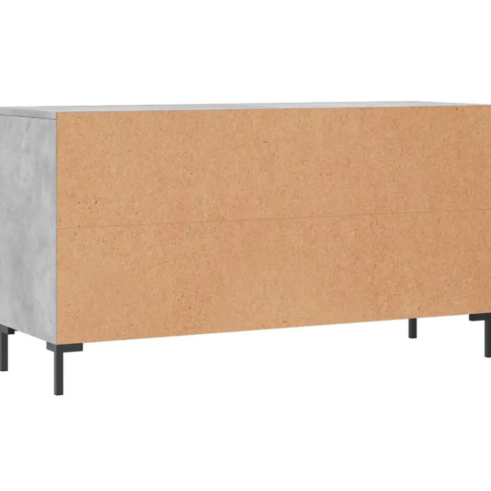 vidaXL Zapatero madera de ingeniería gris hormigón 102x35x55 cm Gris hormigón