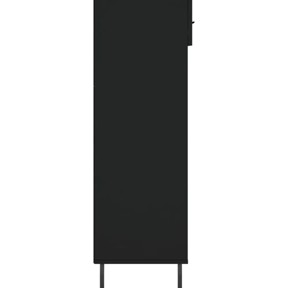 vidaXL Zapatero madera de ingeniería 60x35x105 cm Negro Clearance