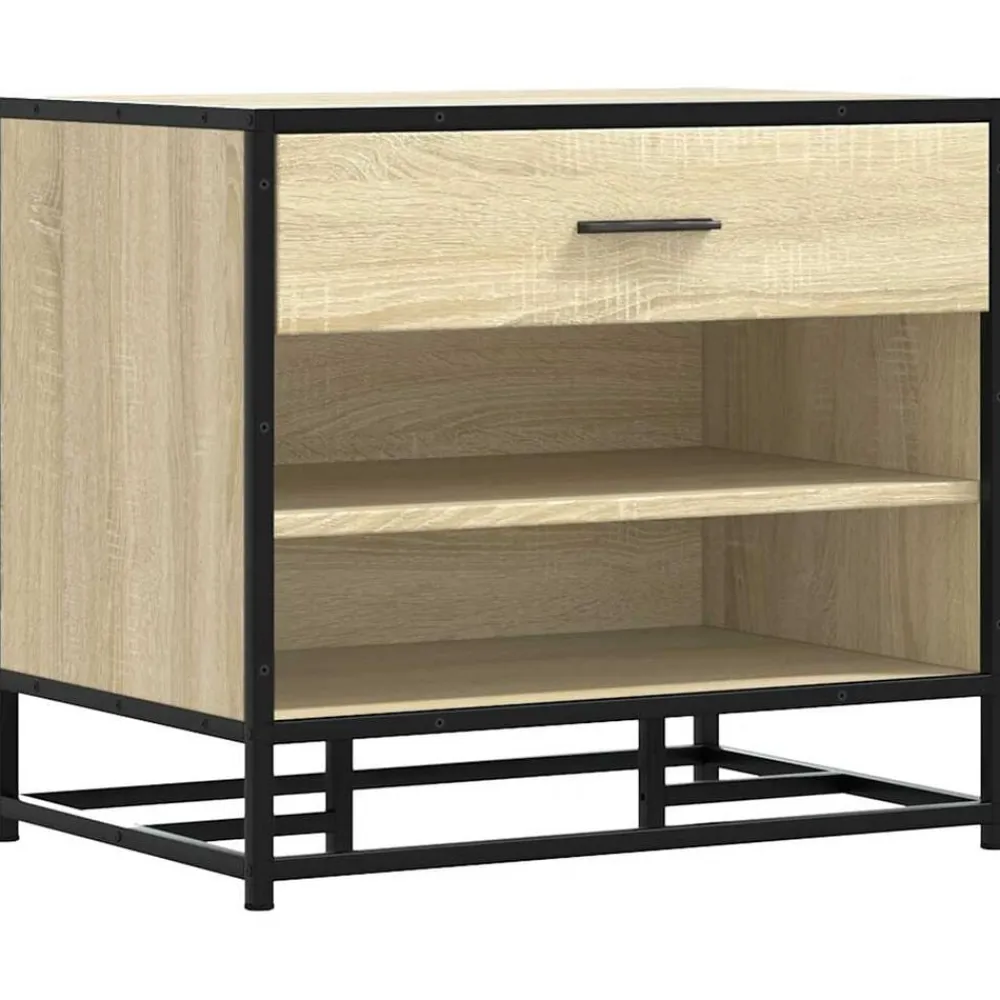 vidaXL Zapatero madera de ingeniería 60x40x53,5 cm Roble Sonoma Discount
