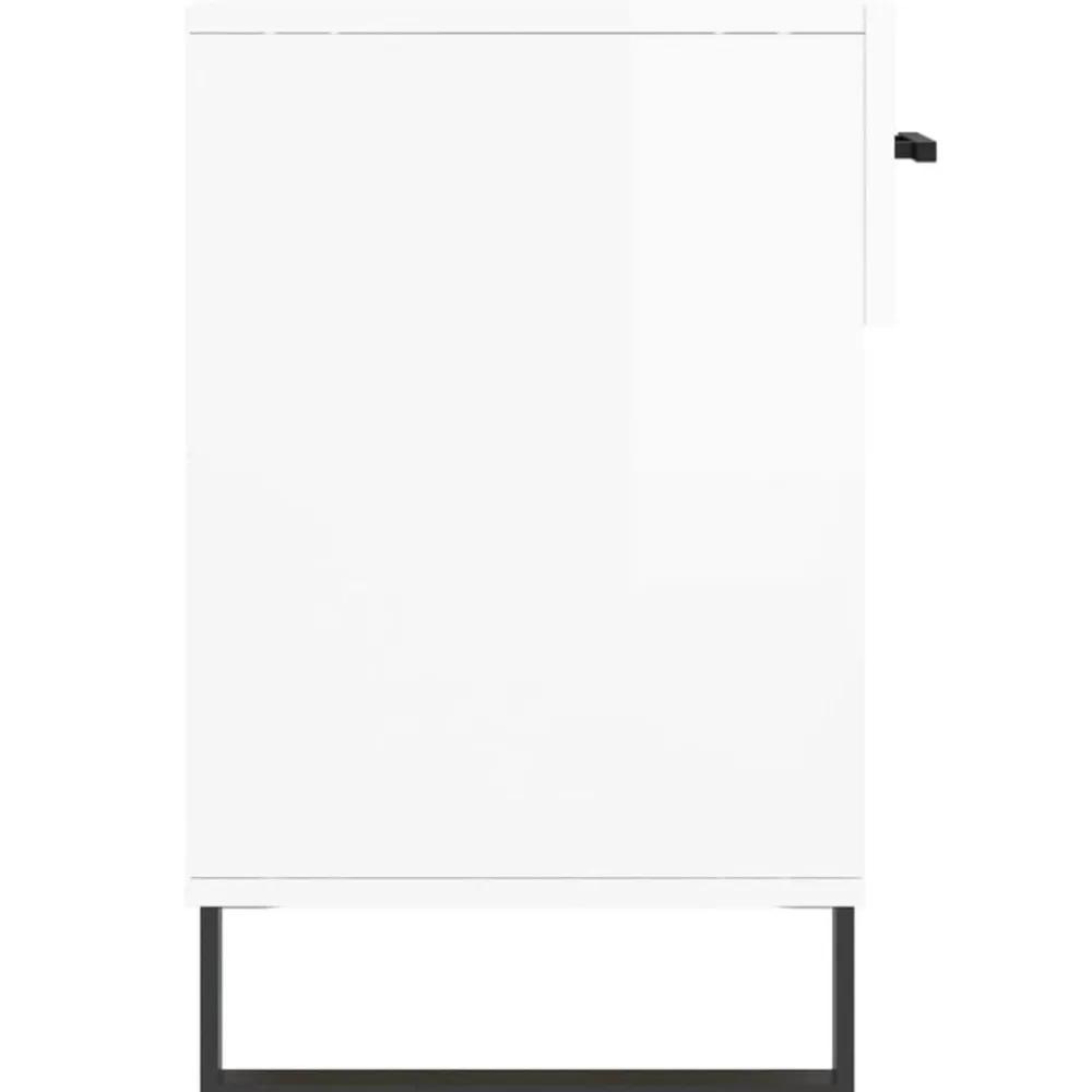 vidaXL Zapatero madera de ingeniería blanco brillo 102x35x55 cm Blanco brillante Hot