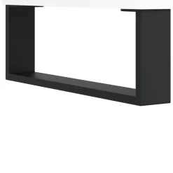 vidaXL Zapatero madera de ingeniería blanco brillo 102x35x55 cm Blanco brillante Hot