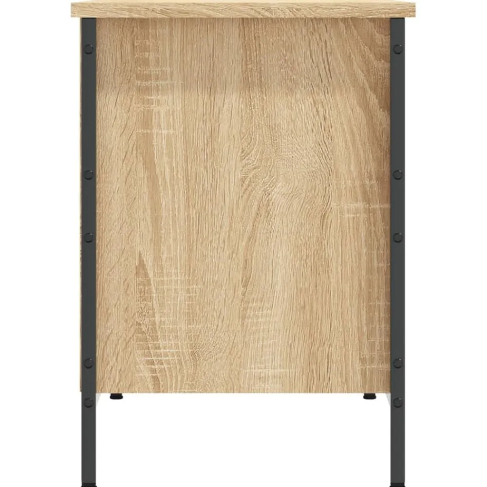 vidaXL Zapatero madera de ingeniería 131x35x50 cm Roble Sonoma Outlet