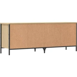 vidaXL Zapatero madera de ingeniería 131x35x50 cm Roble Sonoma Outlet