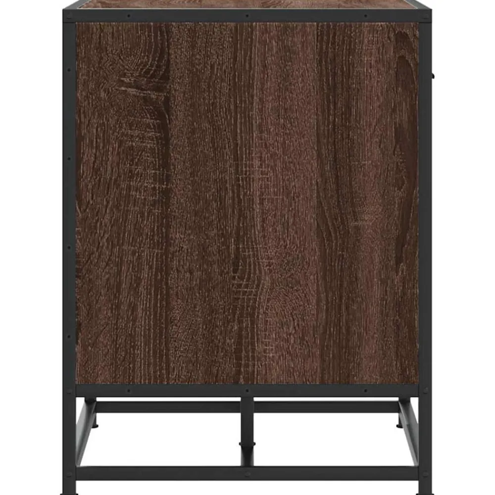 vidaXL Bancos-Zapatero madera de ingeniería roble marrón 60x40x53,5 cm