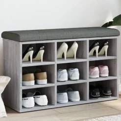 vidaXL Zapatero madera de ingeniería 82x32x50 cm Gris sonoma
