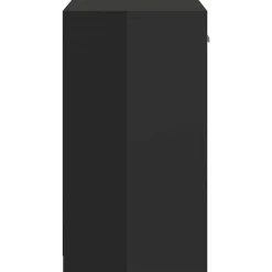 vidaXL Zapatero madera de ingeniería negro brillo 94,5x31x57 cm negro brillante