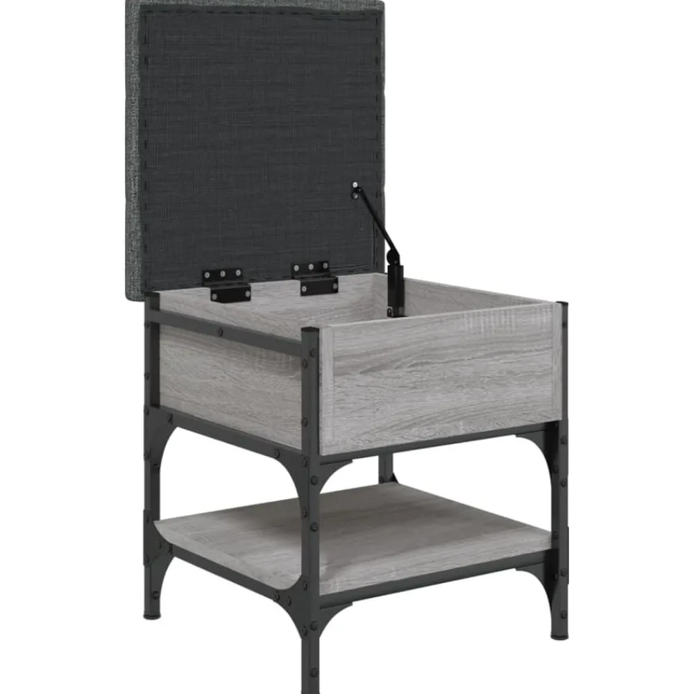 vidaXL Zapatero madera de ingeniería 42x42x45 cm Gris sonoma Discount