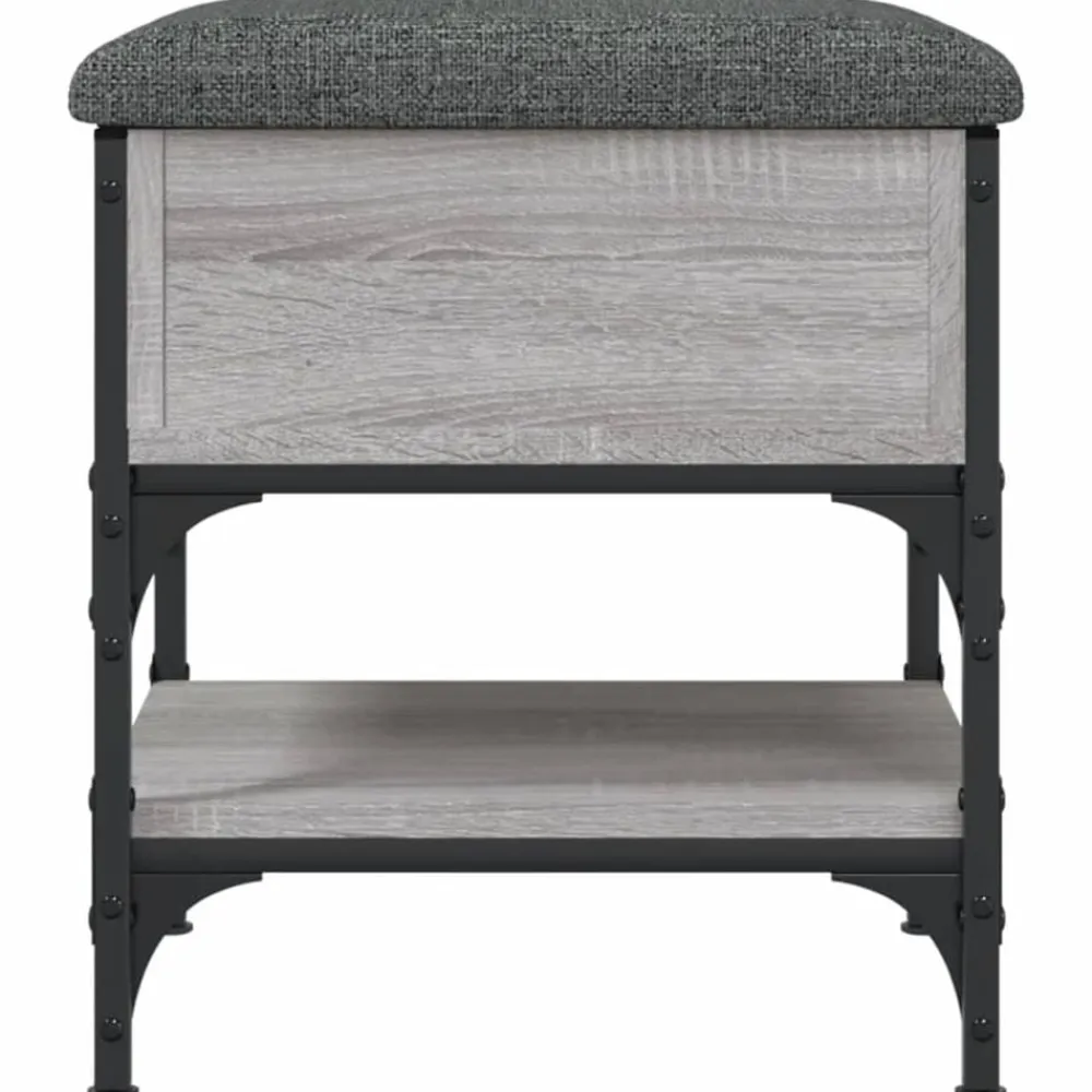 vidaXL Zapatero madera de ingeniería 42x42x45 cm Gris sonoma Discount