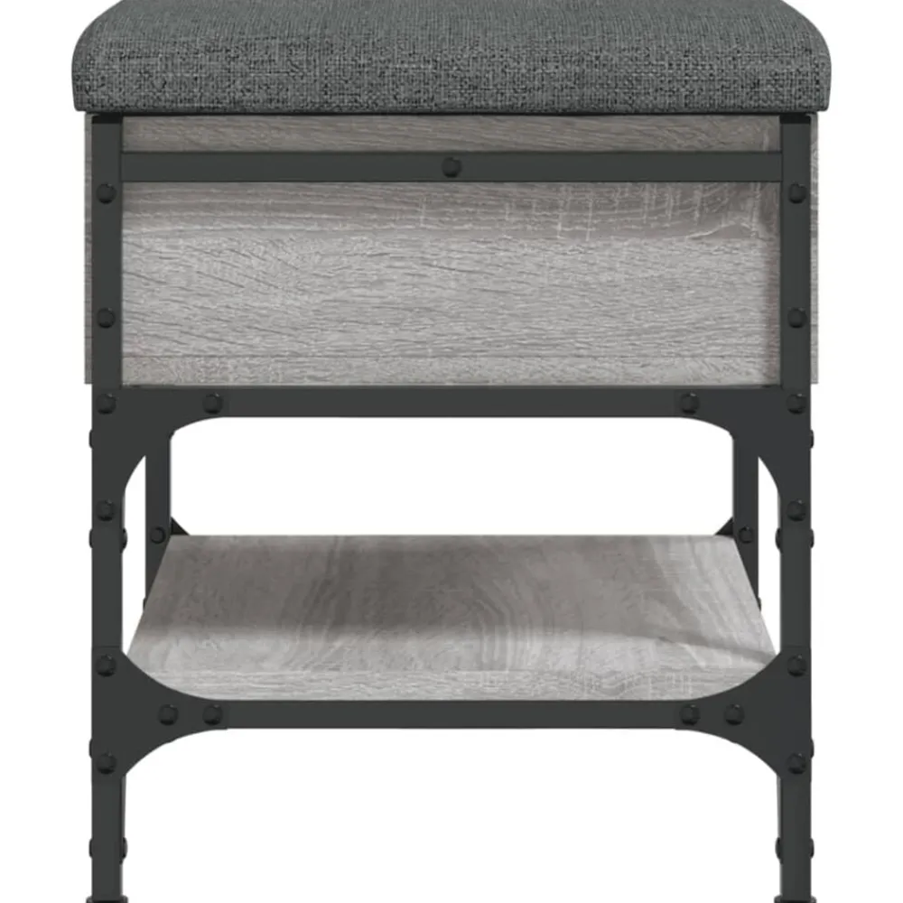vidaXL Zapatero madera de ingeniería 42x42x45 cm Gris sonoma Discount